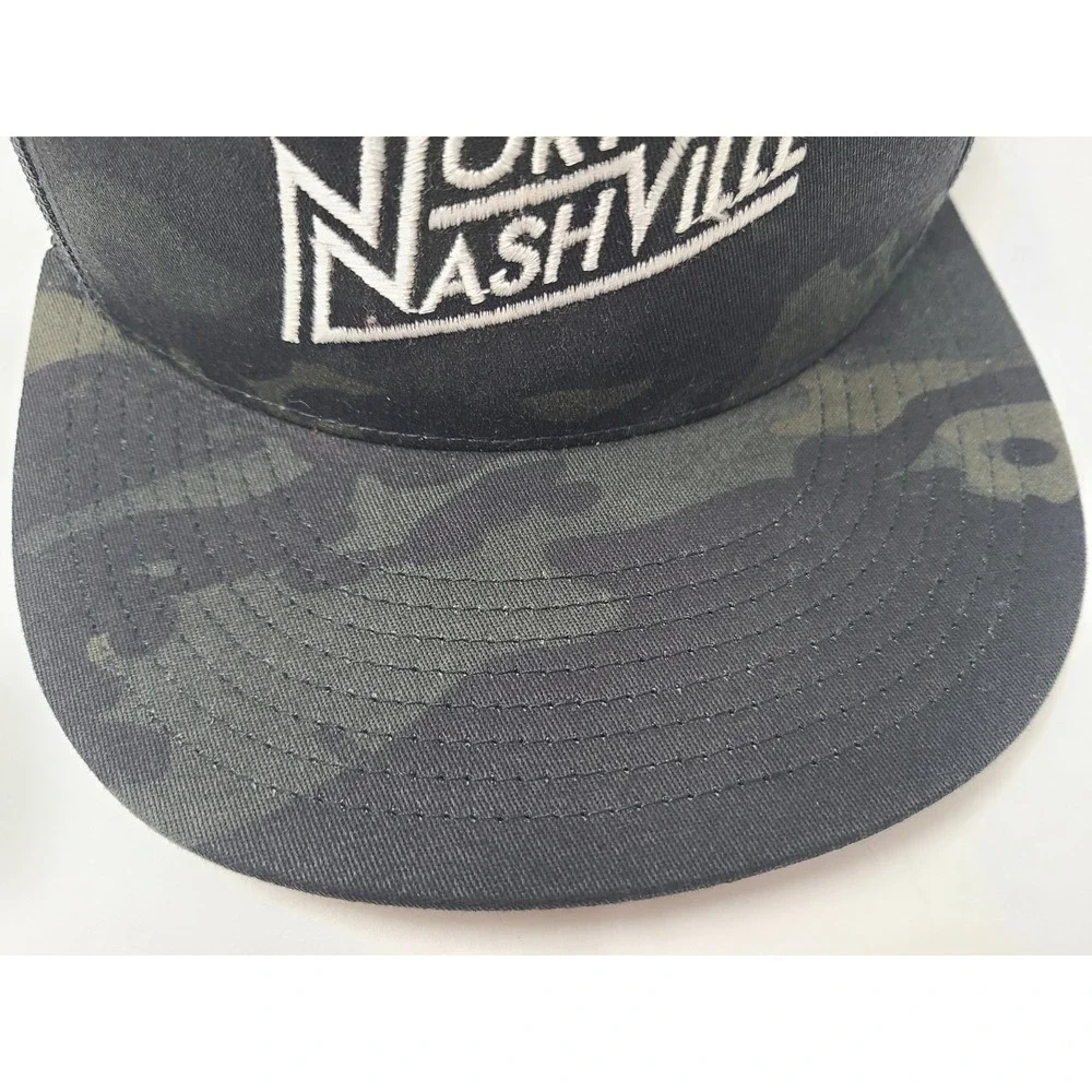 North to Nashville Camo Yupoong Mesh Trucker Snapback Hat Cap Country Music Men‎